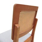 Kit 2 Cadeiras Lyon Assento Estofado Encosto Telinha - Amêndo