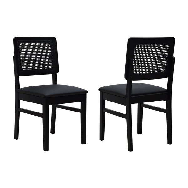 Kit 2 Cadeiras Lyon Madeira Maciça Encosto Telinha Assento Es