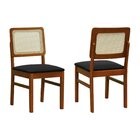 Kit 2 Cadeiras Lyon Madeira Maciça Encosto Telinha Assento Es