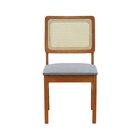 Kit 2 Cadeiras Lyon Madeira Maciça Encosto Telinha Assento Es