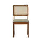 Kit 2 Cadeiras Lyon Madeira Maciça Encosto Telinha Assento Es
