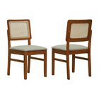 Kit 2 Cadeiras Lyon Madeira Maciça Encosto Telinha Assento Es