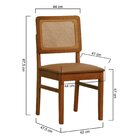 Kit 2 Cadeiras Lyon Madeira Maciça Encosto Telinha Assento Es