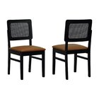 Kit 2 Cadeiras Lyon Madeira Maciça Encosto Telinha Assento Es