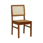 Kit 2 Cadeiras Lyon Madeira Maciça Encosto Telinha Assento Ri