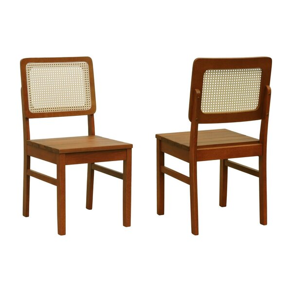 Kit 2 Cadeiras Lyon Madeira Maciça Encosto Telinha Assento Ri