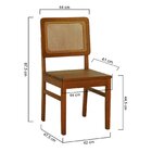 Kit 2 Cadeiras Lyon Madeira Maciça Encosto Telinha Assento Ri