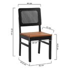 Kit 2 Cadeiras Lyon Madeira Maciça Encosto Telinha Assento Ri