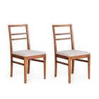 Kit 2 Cadeiras Madeira Maciça Assento Estofado Zuzu Garapa