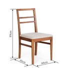 Kit 2 Cadeiras Madeira Maciça Assento Estofado Zuzu Garapa