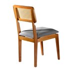 Kit 2 Cadeiras Madeira Maciça Canadá Linho Cinza