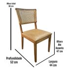 Kit 2 Cadeiras Madeira Maciça Com Enconsto Em Tela E Assento