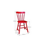 Kit 2 Cadeiras Madeira Maciça Country Vermelho