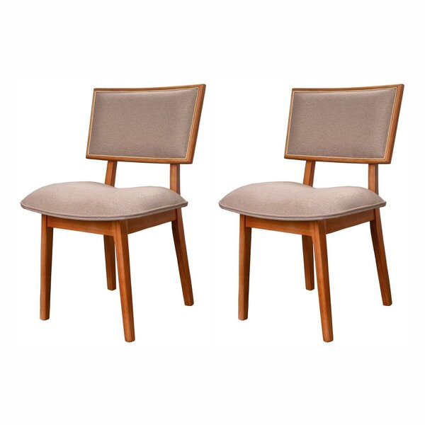 Kit 2 Cadeiras Madeira Maciça E Estofada Luxo Bréscia Espress