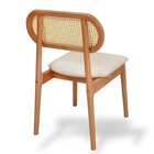 Kit 2 Cadeiras Madeira Maciça Encosto De Telinha De Rattan Li