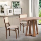 Kit 2 Cadeiras Madeira Maciça Encosto Em Tela Natural E Assen