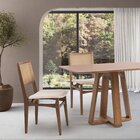 Kit 2 Cadeiras Madeira Maciça Encosto Em Tela Natural E Assen