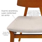 Kit 2 Cadeiras Madeira Maciça Encosto Multilaminado E Assento