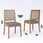 Kit 2 Cadeiras Madeira Maciça Estofada Buriti Madeira/grafite