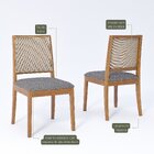 Kit 2 Cadeiras Madeira Maciça Estofada Buriti Madeira/grafite