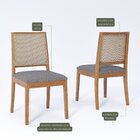 Kit 2 Cadeiras Madeira Maciça Estofada Buriti Madeira/grafite