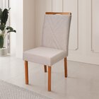 Kit 2 Cadeiras Madeira Maciça, Estofada E Bordada Liz Authent