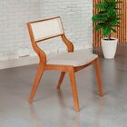 Kit 2 Cadeiras Madeira Maciça Estofada E Rattan 100% Natural