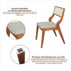 Kit 2 Cadeiras Madeira Maciça Estofada E Rattan 100% Natural