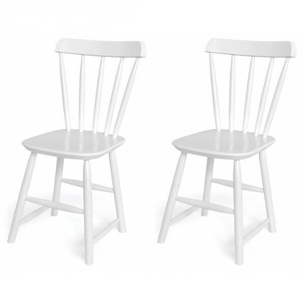 Kit 2 Cadeiras Madeira Maciça Gardênia Yescasa Branco