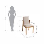 Kit 2 Cadeiras Madeira Maciça Linho Olimpo Capuccino