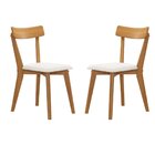 Kit 2 Cadeiras Madeira Maciça Linho Rafa Nozes Yescasa Nozes