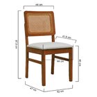 Kit 2 Cadeiras Madeira Maciça Lyon Encosto Telinha Amêndoa As