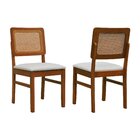 Kit 2 Cadeiras Madeira Maciça Lyon Encosto Telinha Amêndoa As