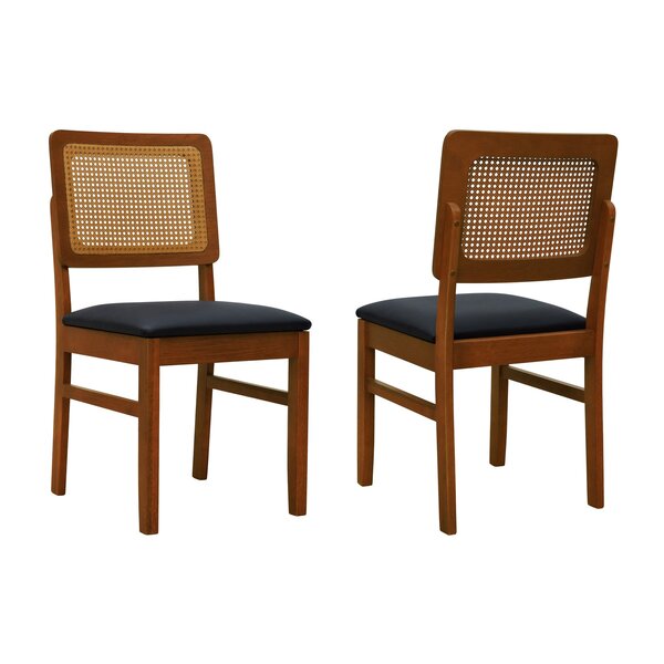 Kit 2 Cadeiras Madeira Maciça Lyon Encosto Telinha Amêndoa As