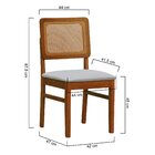 Kit 2 Cadeiras Madeira Maciça Lyon Encosto Telinha Amêndoa As