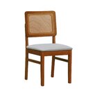 Kit 2 Cadeiras Madeira Maciça Lyon Encosto Telinha Amêndoa As