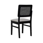 Kit 2 Cadeiras Madeira Maciça Lyon Encosto Telinha Assento Es