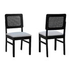 Kit 2 Cadeiras Madeira Maciça Lyon Encosto Telinha - Preto As