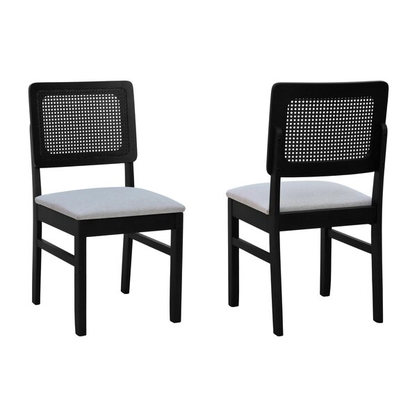 Kit 2 Cadeiras Madeira Maciça Lyon Encosto Telinha - Preto As