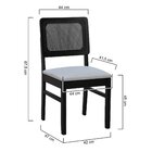 Kit 2 Cadeiras Madeira Maciça Lyon Encosto Telinha - Preto As