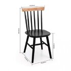 Kit 2 Cadeiras Madeira Maciça Milena Preto/natural