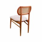 Kit 2 Cadeiras Madeira Maciça Pariz Com Ratam Castanho