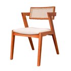 Kit 2 Cadeiras Madeira Maciça, Rattan De Fibra 100% Natural E