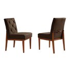 Kit 2 Cadeiras Madeira Maciça Stella Linho Marrom