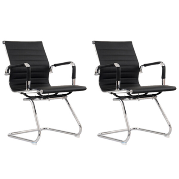 Kit 2 Cadeiras Manhattan Base Fixa Com Estrutura Em Aço Croma