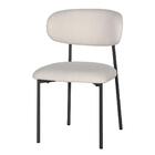 Kit 2 Cadeiras Manuela Rivatti Estofad Bouclê Off White Encos