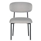 Kit 2 Cadeiras Manuela Rivatti Estofada Tecido Cinza Encosto