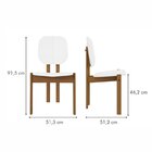 Kit 2 Cadeiras Mar De Morros  Macadamia/branco