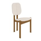 Kit 2 Cadeiras Mar De Morros  Macadamia/creme