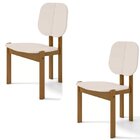 Kit 2 Cadeiras Mar De Morros  Macadamia/creme